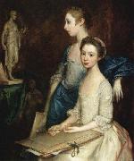 Thomas Gainsborough The Artist Daughters, Molly and Peggy Sweden oil painting artist